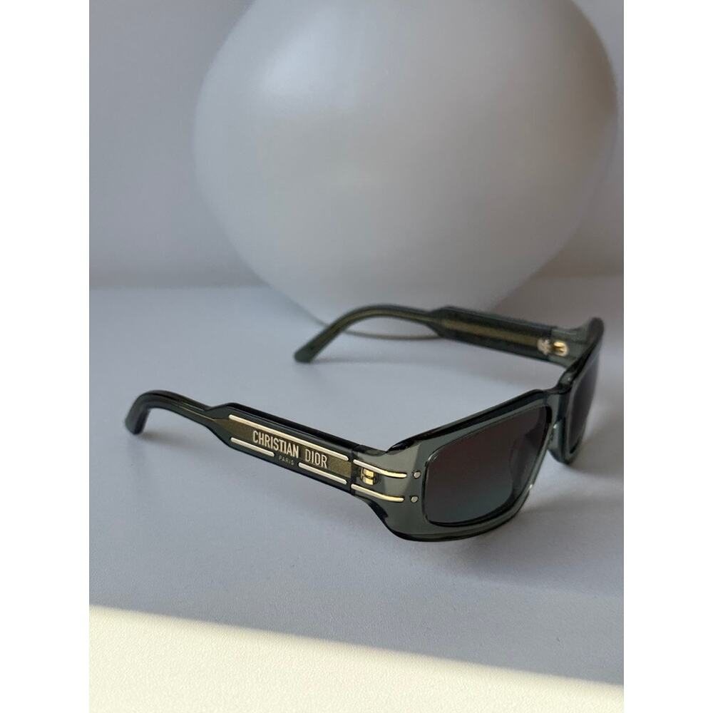 NEW Dior Signature S9U Slim Mask Sunglasses in Green - Picture 7 of 9